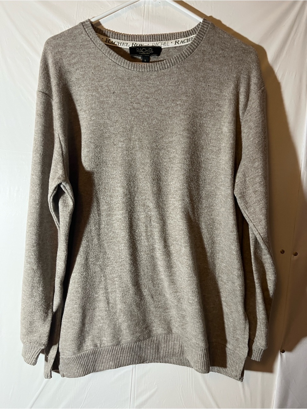 RACHEL Rachel Roy Women's Crewneck Sweater in Light Taupe